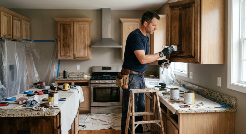 Wood Cabinet Staining in Indianapolis, IN