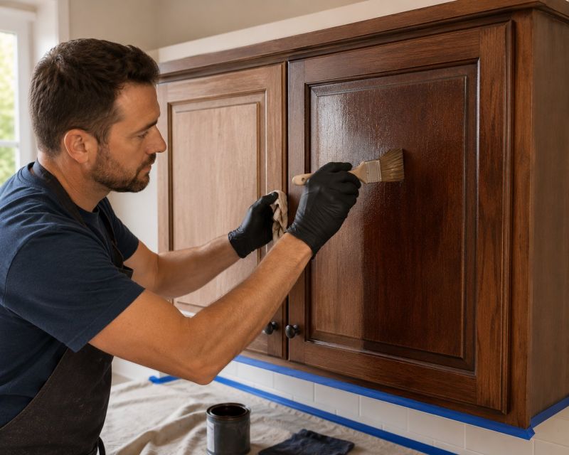 Oak Cabinet Refinishing in Muncie, IN